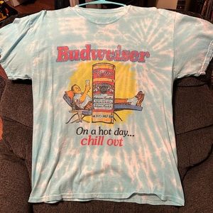 Budweiser Tie-Die Graphic T-Shirt- Large